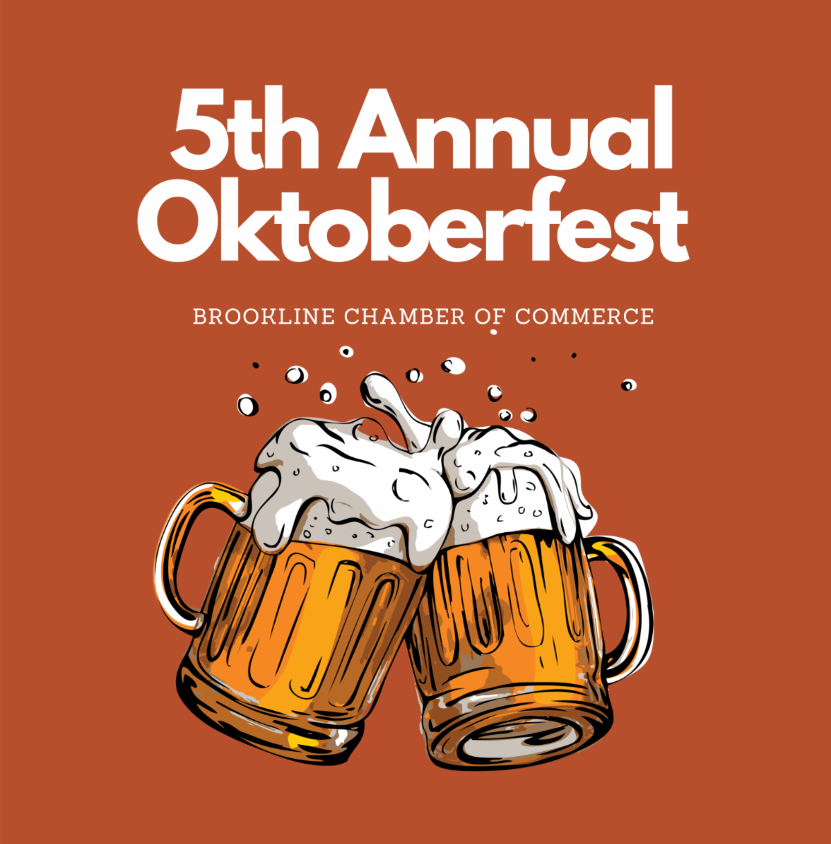 5th Annual Oktoberfest beer mugs clinking